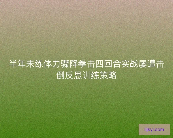 半年未练体力骤降拳击四回合实战屡遭击倒反思训练策略
