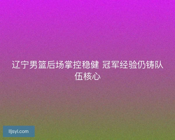 辽宁男篮后场掌控稳健 冠军经验仍铸队伍核心